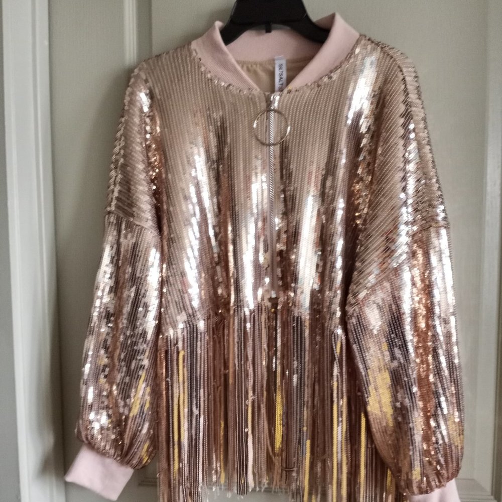 Sequins Cropped Jacet